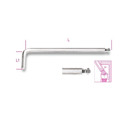 Beta Ball Head Offset Hex Key Wrench, 2.5mm 960342